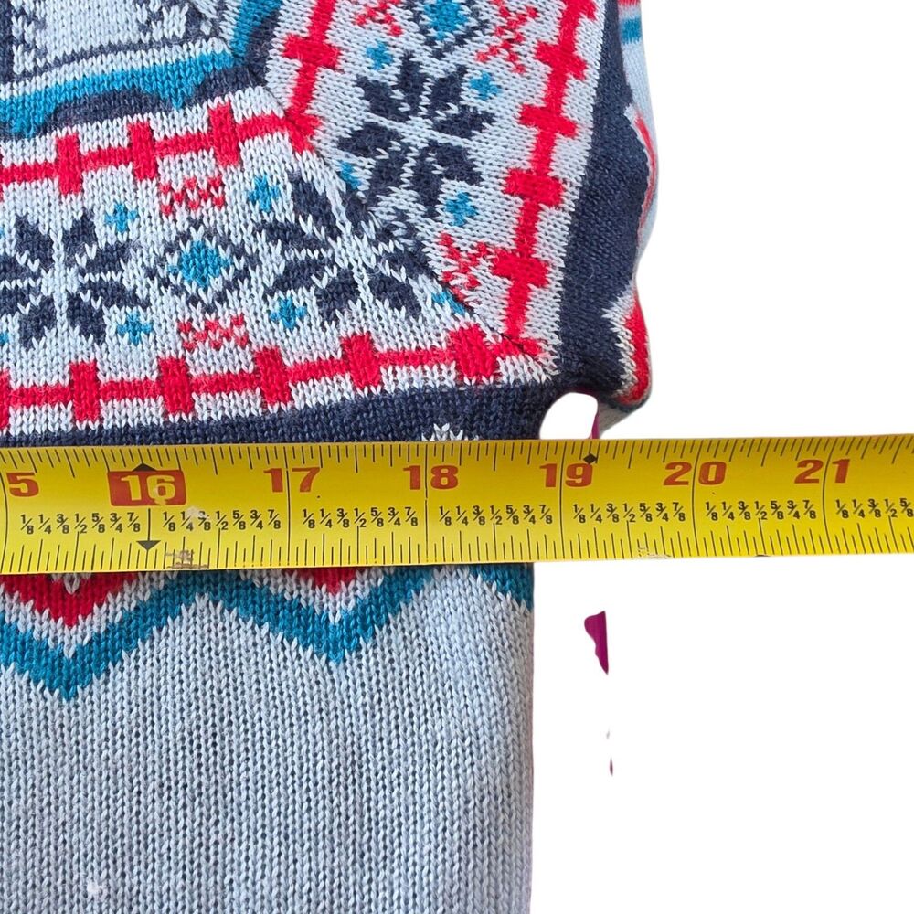 Dutch Bros Sweater Size M Blue Fair Isle Nordic Blue Red Unisex Limited Edition - Picture 6 of 7